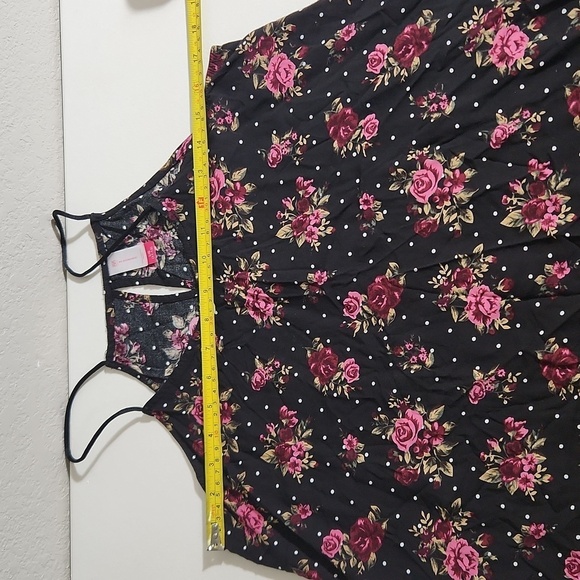 Nobo Camisole Womens keyhole floral blouse high low round spaghetti Large - Picture 5 of 8